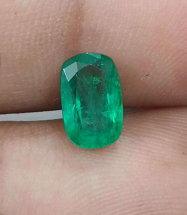 GSI Certified 1.65ct Medium Deep Zambian Emerald
