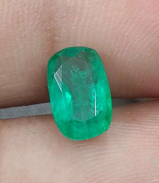 GSI Certified 1.65ct Medium Deep Zambian Emerald
