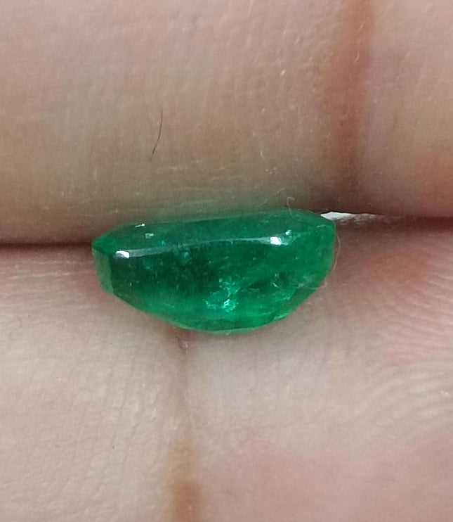 GSI Certified 1.65ct Medium Deep Zambian Emerald
