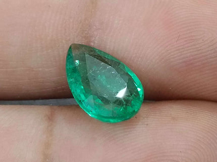 GSI Certified 3.25ct Intense Green Zambian Emerald