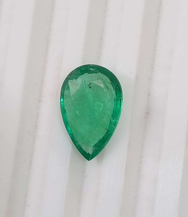 GSI Certified 3.25ct Intense Green Zambian Emerald