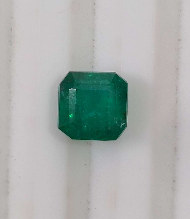 GSI Certified 1.64ct Deep Green Zambian Emerald