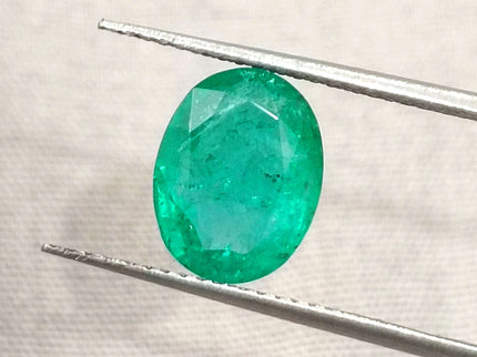 Zambian Emerald 2.51ct Certified Natural Medium Intense Green Minor Oiled Loose Gemstone