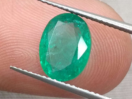 Zambian Emerald 2.51ct Certified Natural Medium Intense Green Minor Oiled Loose Gemstone