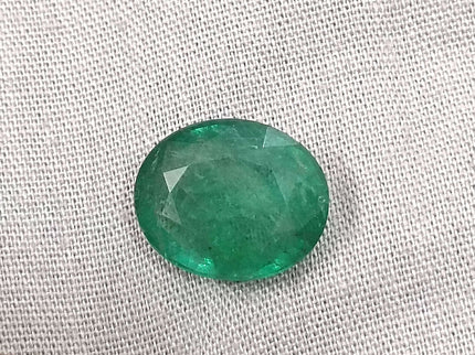 Emerald Natural 6.32ct Certified Medium Deep Green Oval Cut Loose Gemstone