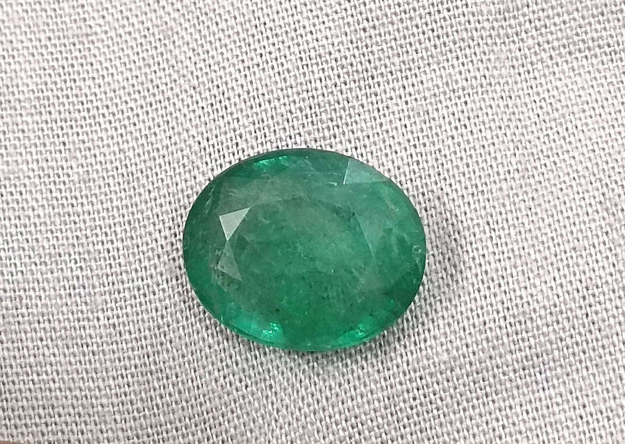 Emerald Natural 6.32ct Certified Medium Deep Green Oval Cut Loose Gemstone