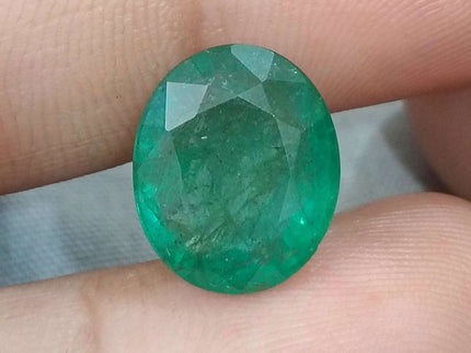 Emerald Natural 6.32ct Certified Medium Deep Green Oval Cut Loose Gemstone