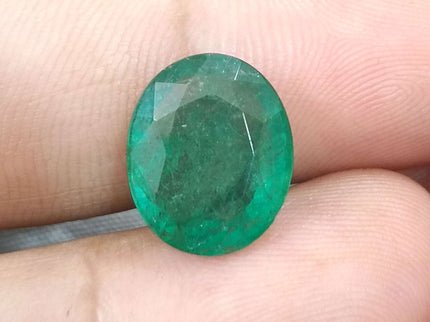 Emerald Natural 6.32ct Certified Medium Deep Green Oval Cut Loose Gemstone
