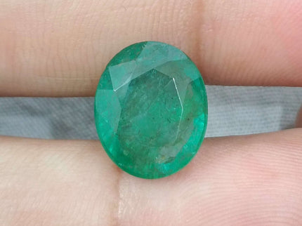 Emerald Natural 6.32ct Certified Medium Deep Green Oval Cut Loose Gemstone