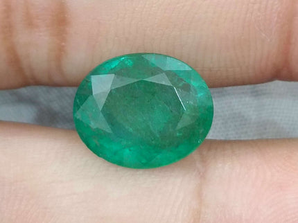 Emerald Natural 6.32ct Certified Medium Deep Green Oval Cut Loose Gemstone