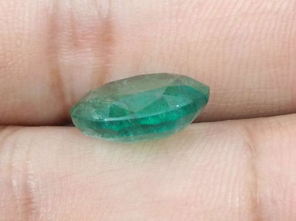 Emerald Natural 6.32ct Certified Medium Deep Green Oval Cut Loose Gemstone