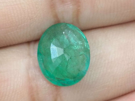 Emerald Natural 6.32ct Certified Medium Deep Green Oval Cut Loose Gemstone
