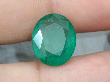 Emerald Natural 6.32ct Certified Medium Deep Green Oval Cut Loose Gemstone