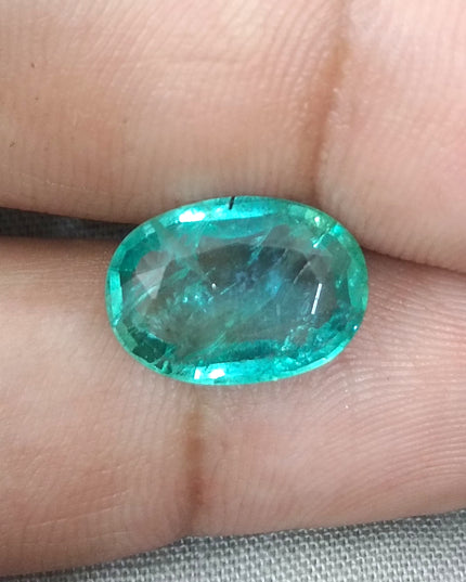 4.15ct  Certified Zambian Emerald, 100% Natural Loose Gemstone