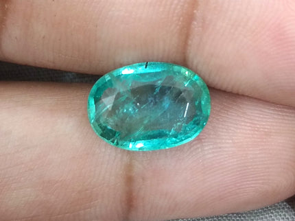 4.15ct  Certified Natural Zambian Emerald, 100% Natural Loose Gemstone