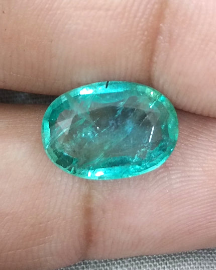 4.15ct  Certified Zambian Emerald, 100% Natural Loose Gemstone