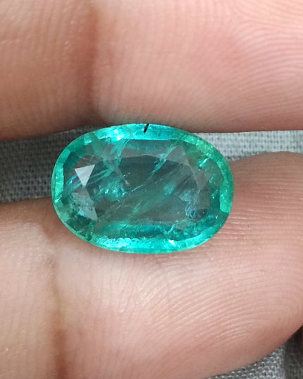4.15ct  Certified Zambian Emerald, 100% Natural Loose Gemstone