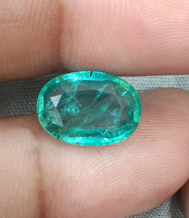 4.15ct  Certified Natural Zambian Emerald, 100% Natural Loose Gemstone