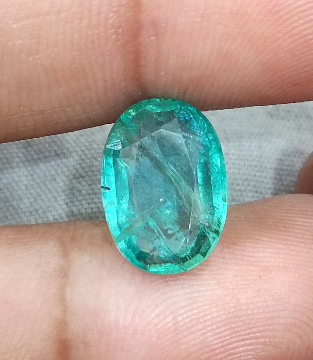 4.15ct  Certified Natural Zambian Emerald, 100% Natural Loose Gemstone