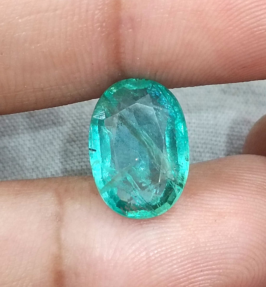 4.15ct  Certified Natural Zambian Emerald, 100% Natural Loose Gemstone