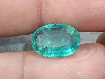 4.15ct  Certified Natural Zambian Emerald, 100% Natural Loose Gemstone