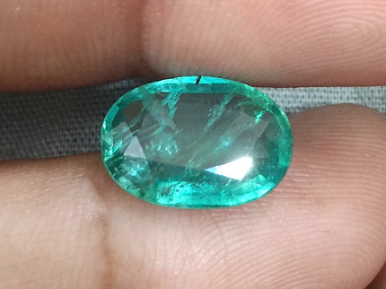 4.15ct  Certified Natural Zambian Emerald, 100% Natural Loose Gemstone
