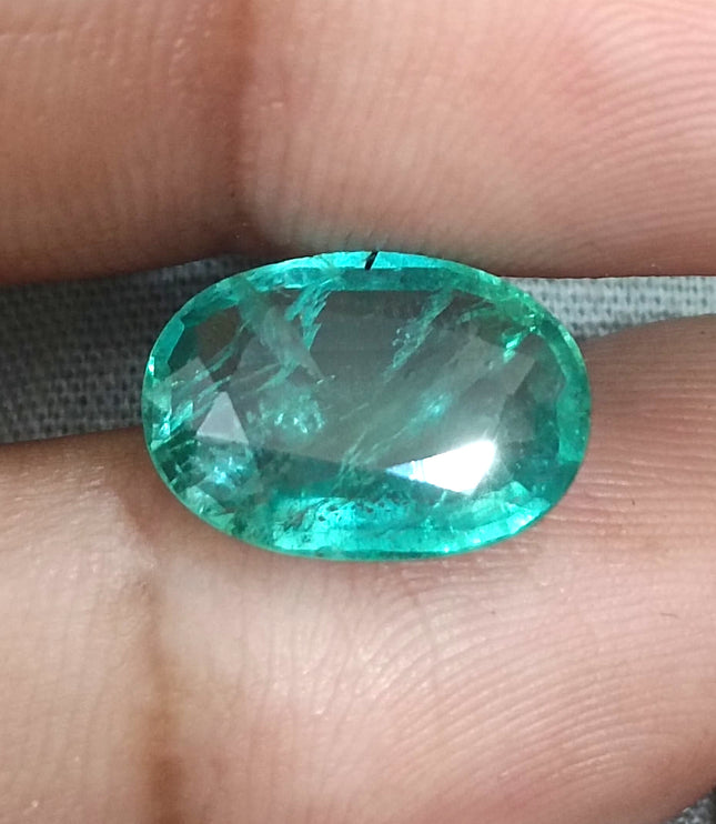 4.15ct  Certified Natural Zambian Emerald, 100% Natural Loose Gemstone