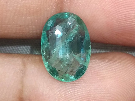 4.15ct  Certified Natural Zambian Emerald, 100% Natural Loose Gemstone
