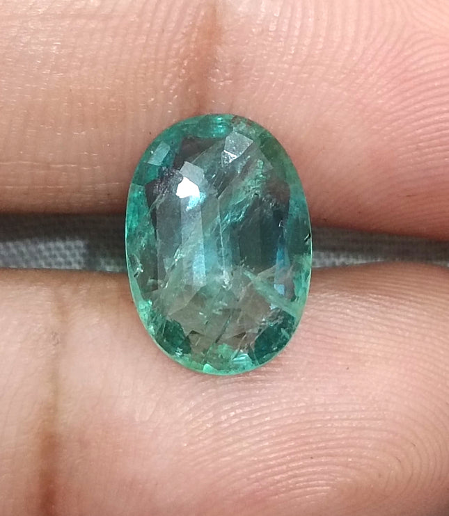 4.15ct  Certified Natural Zambian Emerald, 100% Natural Loose Gemstone