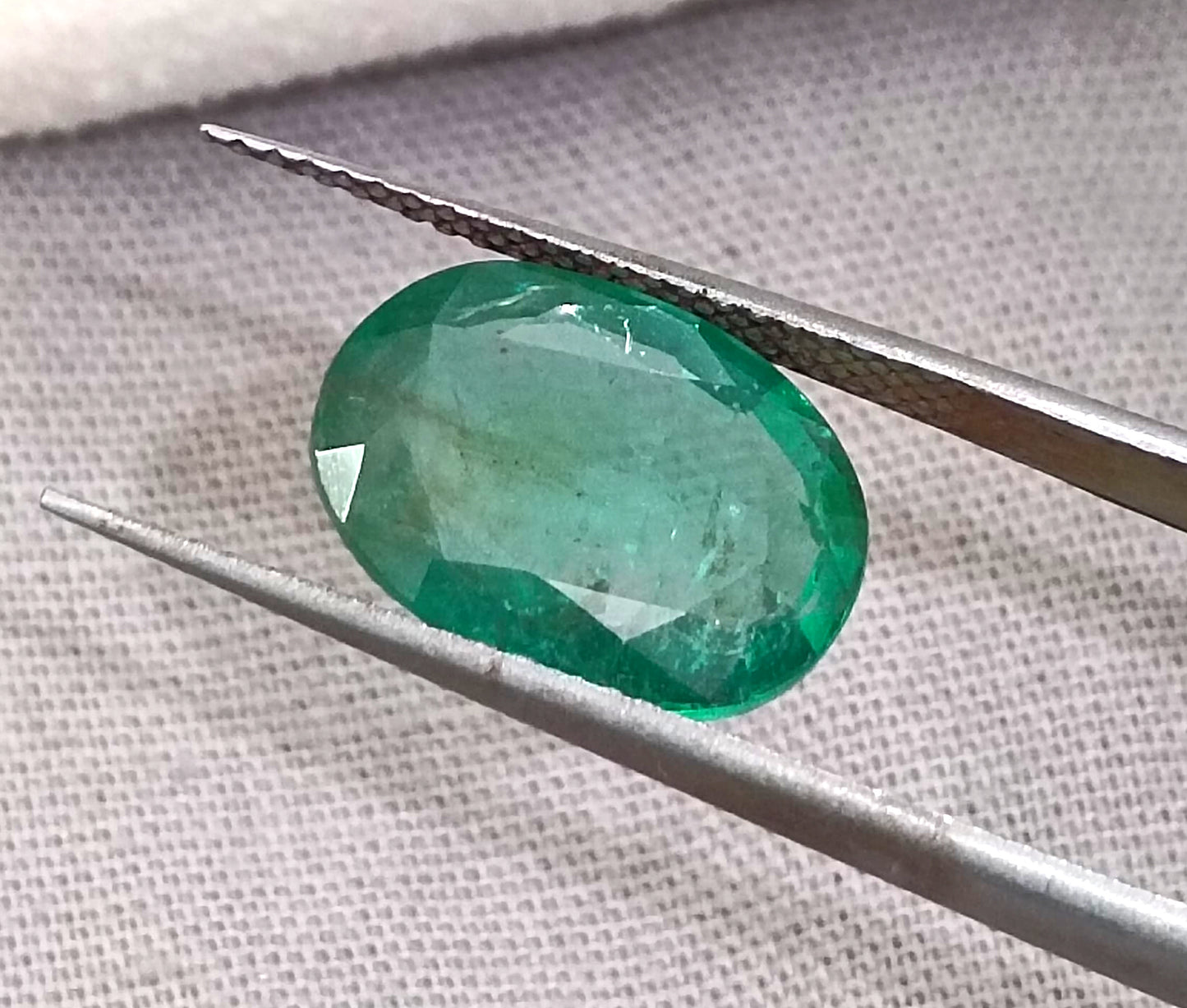 GSI Certified 3.40ct Zambian Emerald, 100% Natural Gemstone