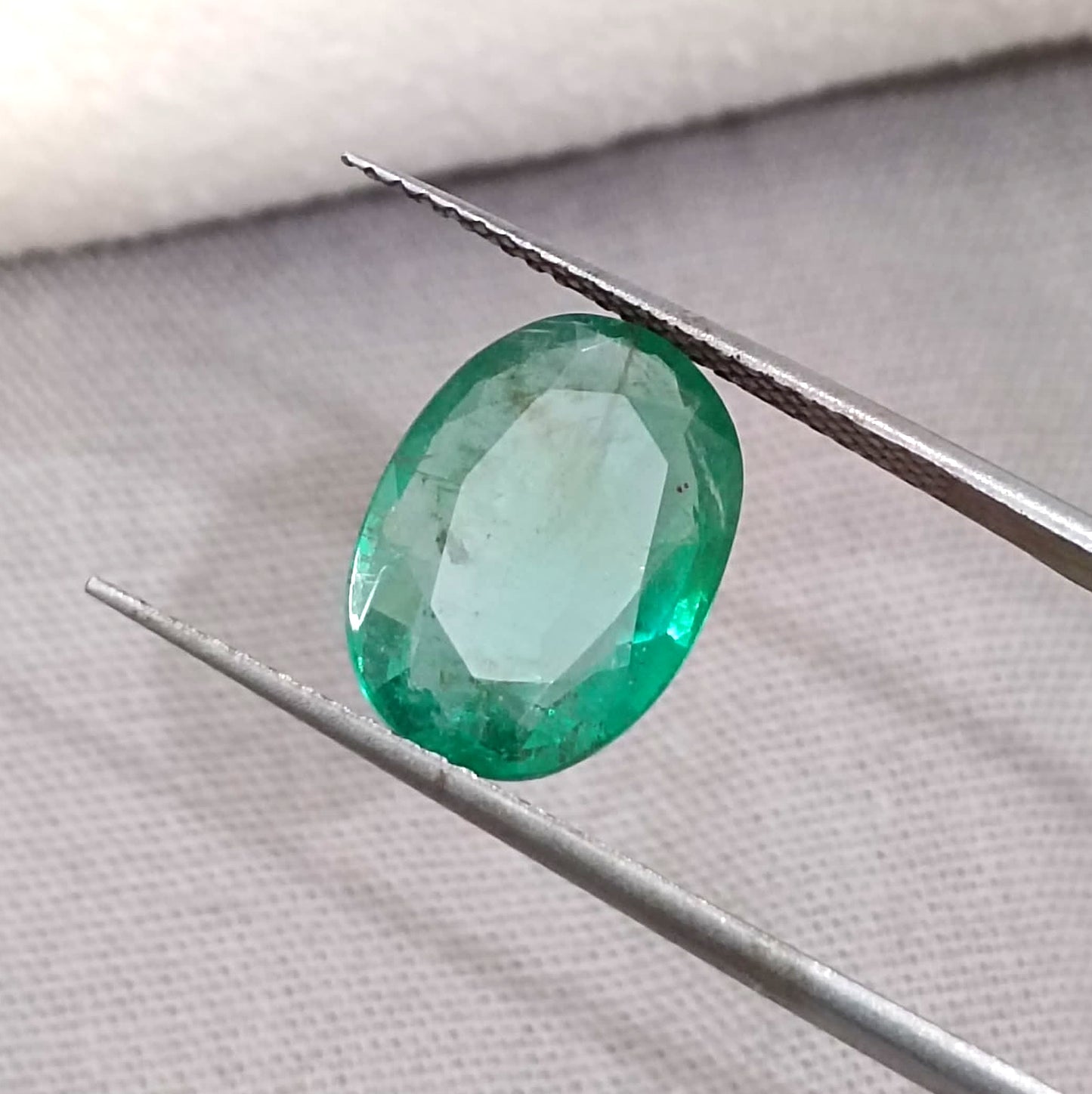 GSI Certified 3.40ct Zambian Emerald, 100% Natural Gemstone