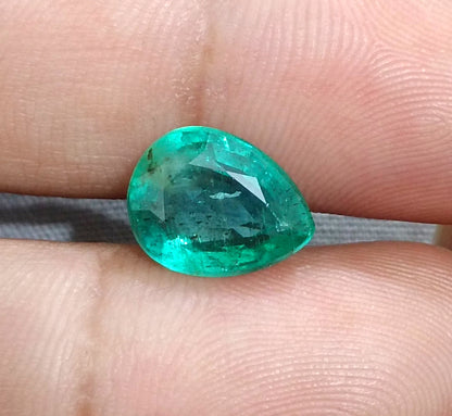 GSI Certified 4.19ct Medium Deep Zambian Emerald, 100% Natural Earth Mined Gemstone