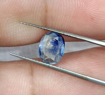 GSI Certified 1.76ct Blue Sapphire, 100% Natural Untreated Gemstone