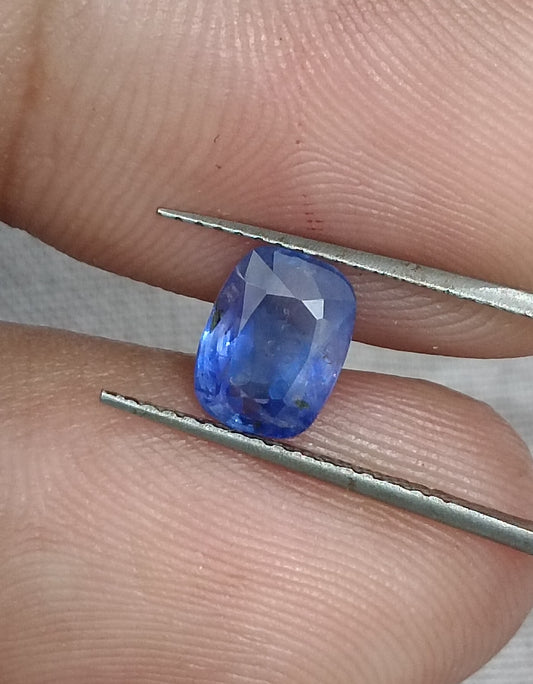 GSI Certified 1.68ct Blue Ceylon Sapphire, 100% Natural Untreated Gemstone