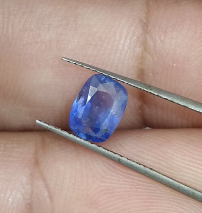 GSI Certified 1.68ct Blue Ceylon Sapphire, 100% Natural Untreated Gemstone