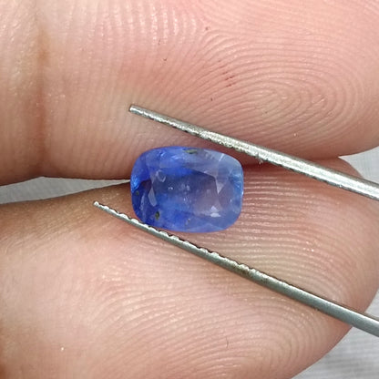 GSI Certified 1.68ct Blue Ceylon Sapphire, 100% Natural Untreated Gemstone