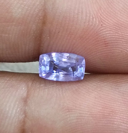 GSI Certified 1.73ct Purplısh Blue Ceylon Sapphire, 100% Natural Untreated Gemstone