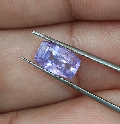 GSI Certified 1.73ct Purplısh Blue Ceylon Sapphire, 100% Natural Untreated Gemstone