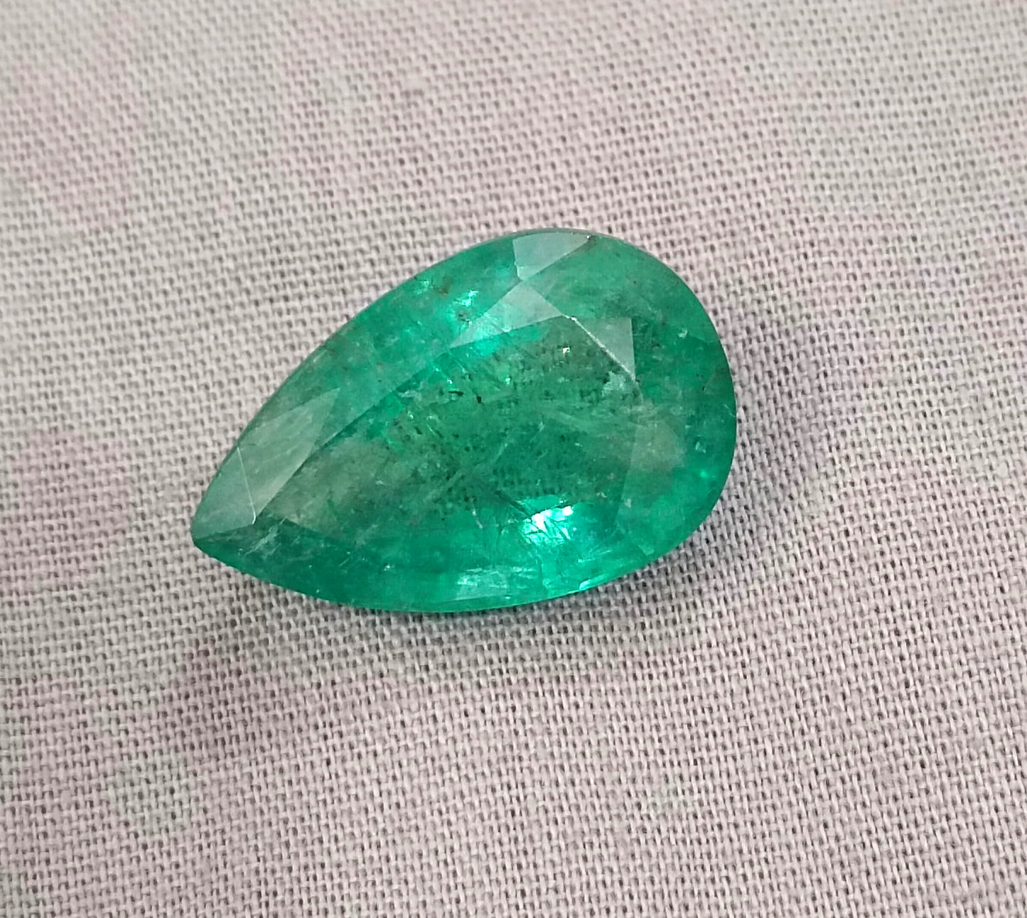 GSI Certified 13.47ct Medium Deep Golden Green Swat Emerald, 100% Natural Gemstone