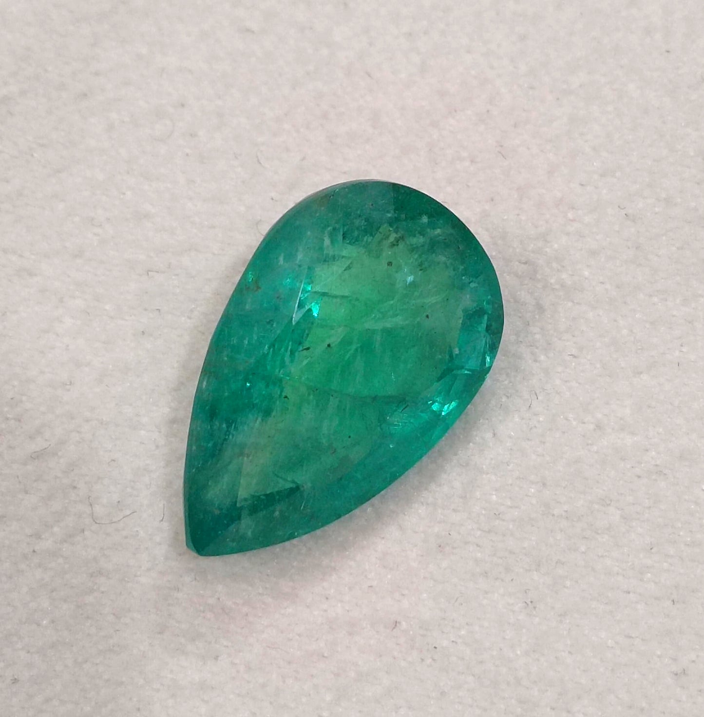 GSI Certified 13.47ct Medium Deep Golden Green Swat Emerald, 100% Natural Gemstone