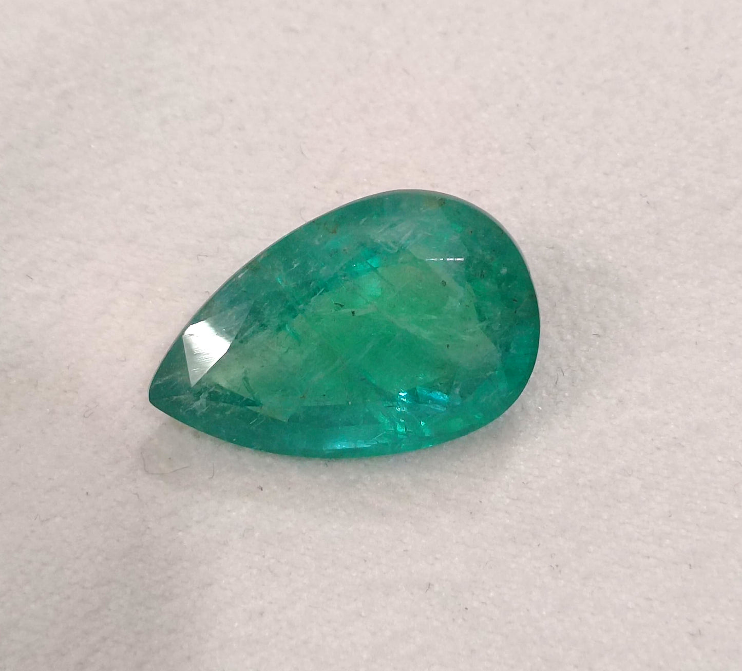 GSI Certified 13.47ct Medium Deep Golden Green Swat Emerald, 100% Natural Gemstone