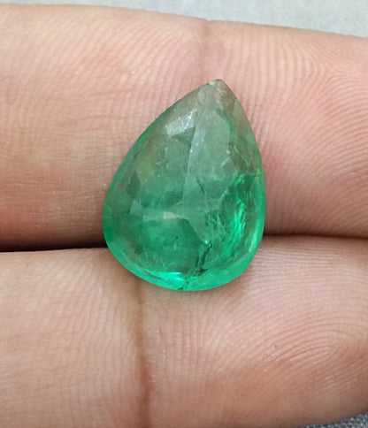 8.60ct Velvet Green Zambian Emerald, 100% Natural Gemstone