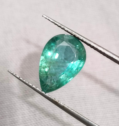 2.63ct Medium Deep Green Zambian Emerald, 100% Natural Earth Mined Gemstone