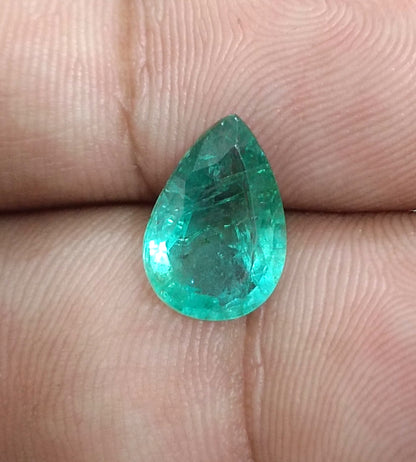 2.63ct Medium Deep Green Zambian Emerald, 100% Natural Earth Mined Gemstone