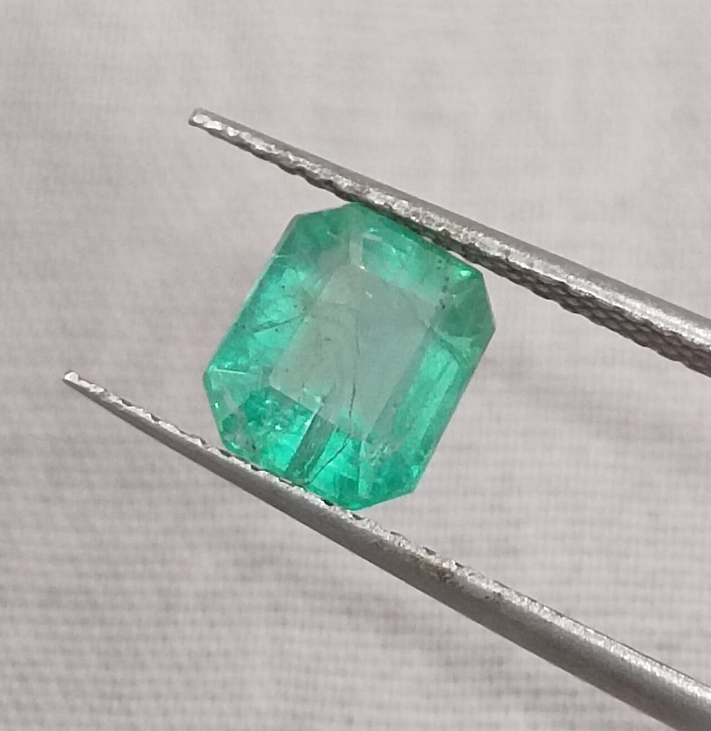 GSI Certified 1.42ct Zambian Emerald, 100% Natural Gemstone