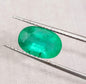 GSI Certified 2.16ct Medium Green Zambian Emerald, 100% Natural Gemstone