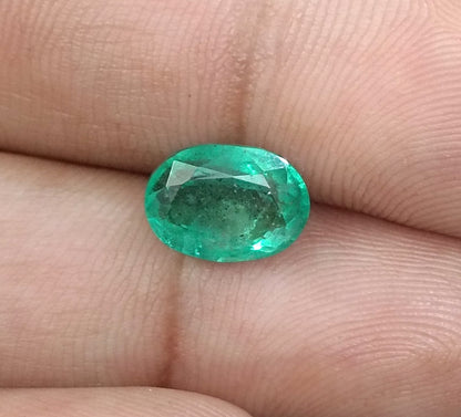 GSI Certified 2.67ct Zambian Emerald, 100% Natural Gemstone