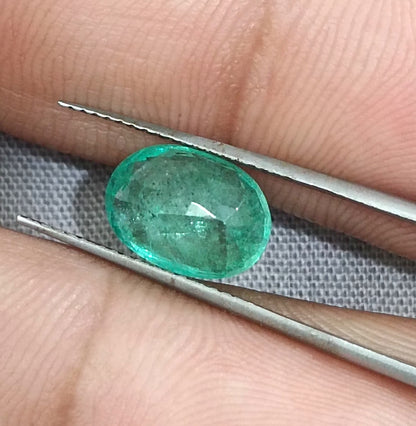 GSI Certified 2.67ct Zambian Emerald, 100% Natural Gemstone