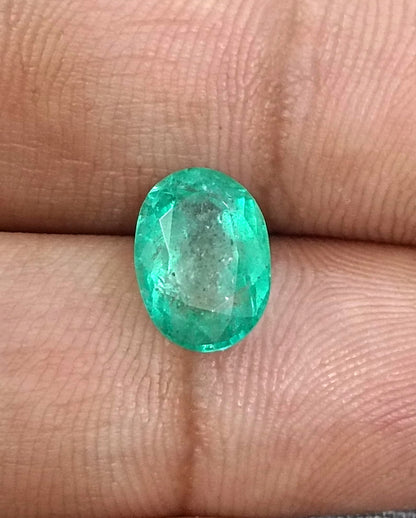 GSI Certified 2.67ct Zambian Emerald, 100% Natural Gemstone