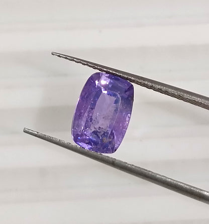 GSI Certified 2.10ct Purplish Blue Sapphire, 100% Natural Untreated Gemstone